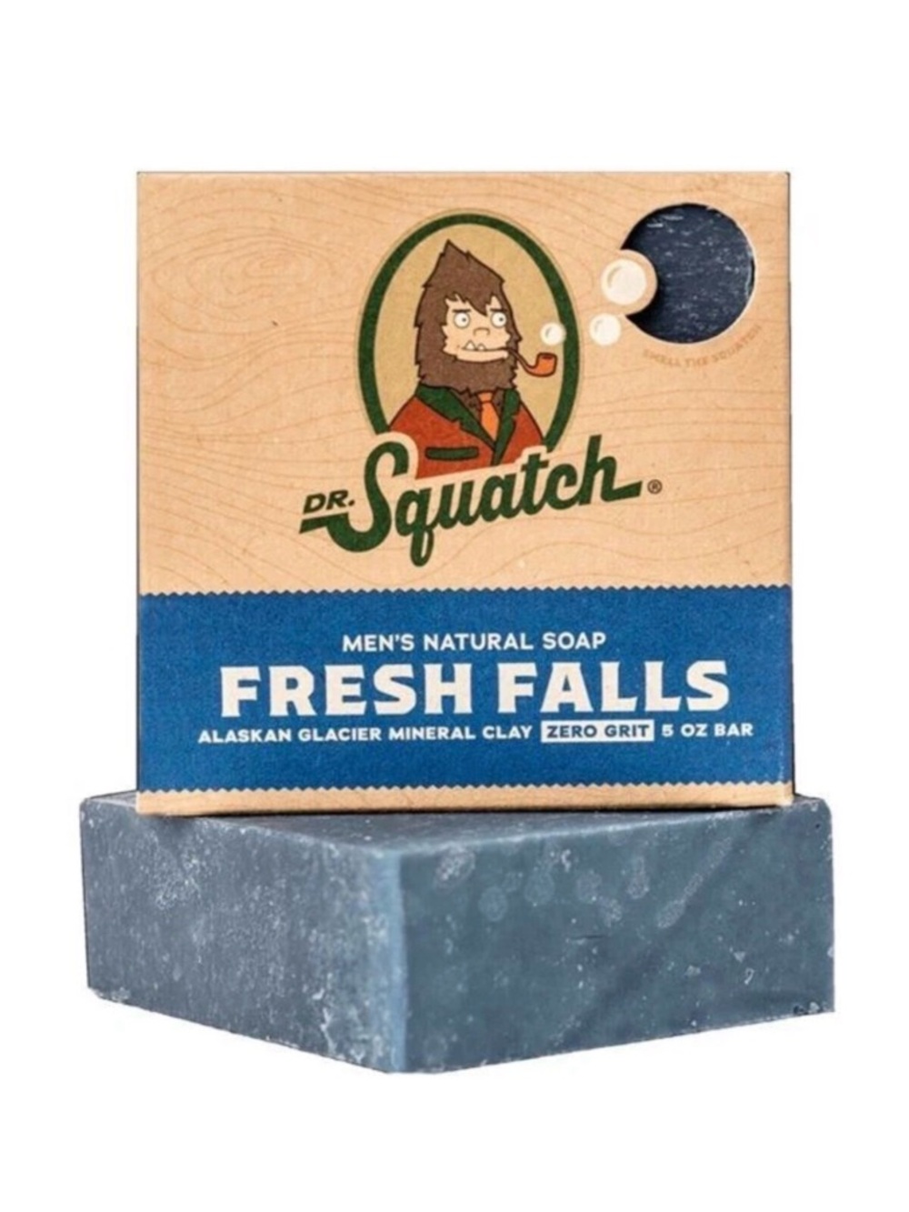 Dr. Squatch Fresh Falls Men's Natural Soap - Blue, NEW